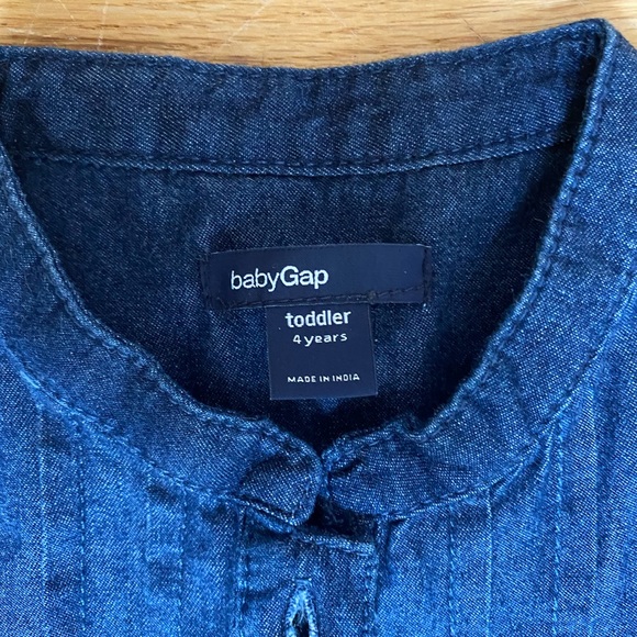 NWT BabyGAP Long Sleeve Denim Dress - Picture 3 of 5